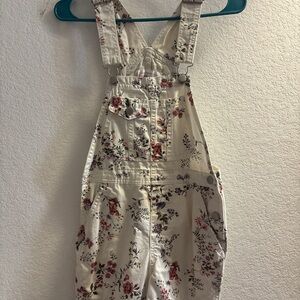 No Boundaries Floral Print shorts Overalls
